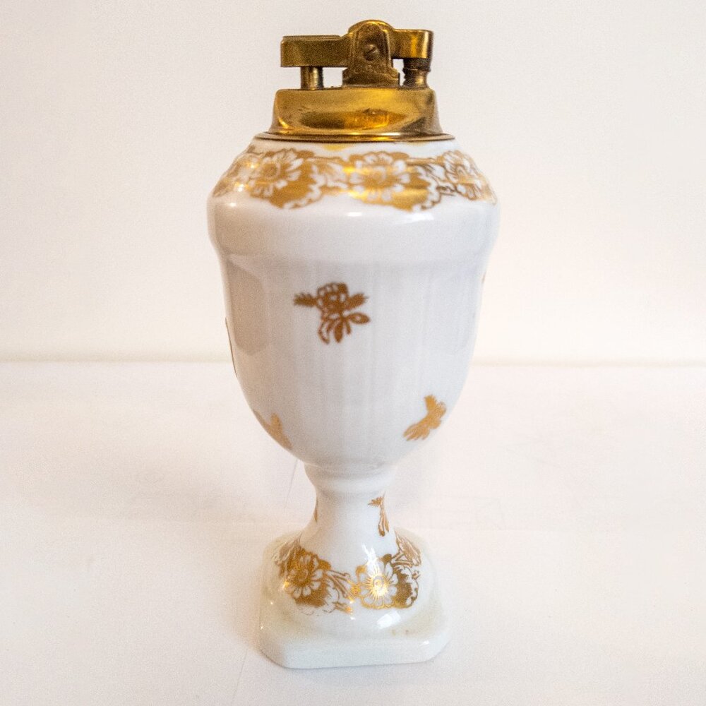 Hand Painted LIMOGES Light White with Gold Floral Vintage Porcelain France Luxe
